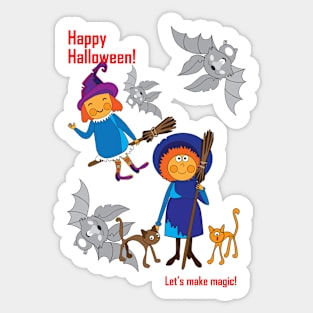 Sweet Halloween. Trick or treat? Sticker